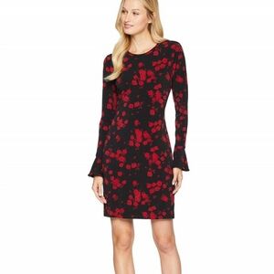 MICHAEL Michael Kors Black and Red Floral Dress